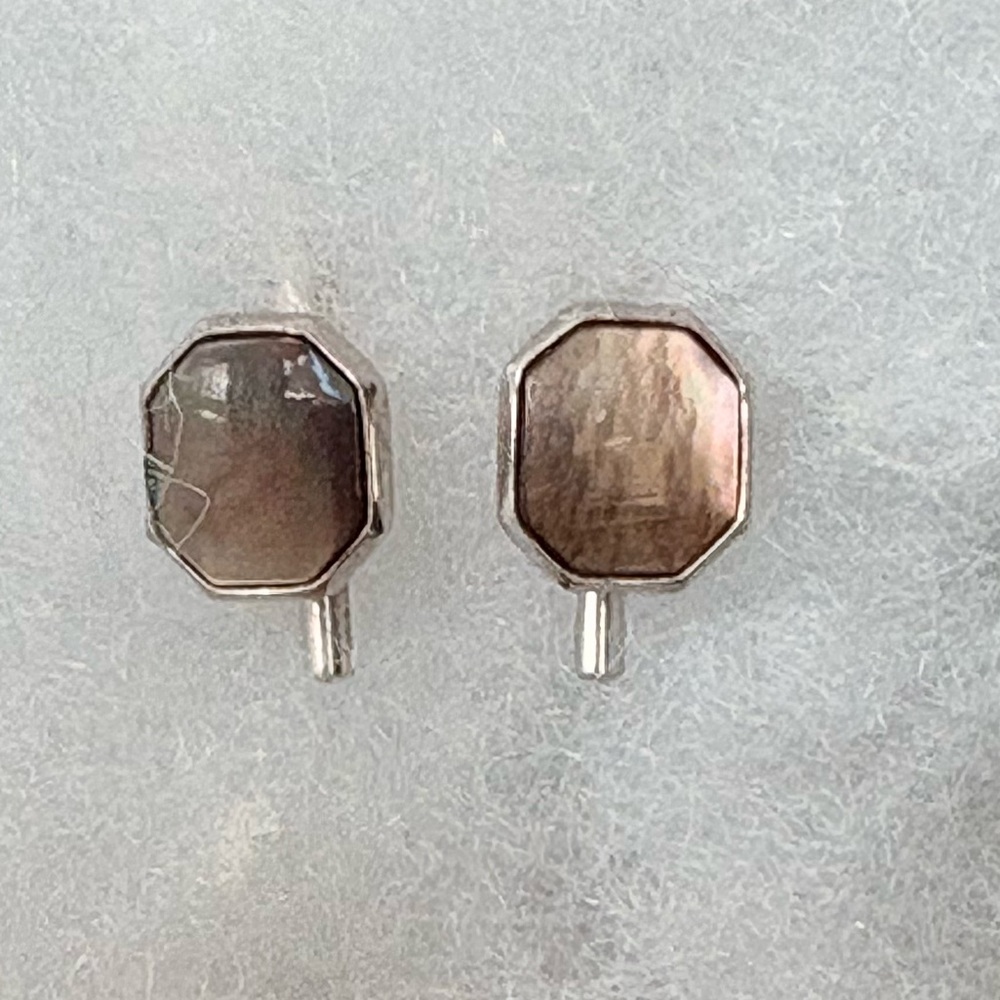 Silver and Mother of Pearl Octagon Cufflinks